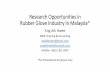 Research Opportunities in Malaysian Rubber Glove Industry