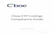 Cboe ETP Listings Compliance Guide