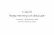 EDAA20 Programmering och databaser