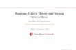 Random Matrix Theory and Strong Interactions
