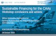 Sustainable Financing for the CAAs