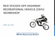 Red sticker off-highway recreational vehicle (OHRV) Workshop