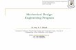 Mechanical Design Engineering Program