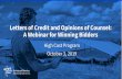 Letters of Credit and Opinions of Counsel: A Webinar for ...