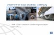 Overview of case studies: Germany