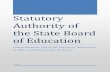 Statutory Authority of the State Board of Education