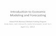 Introduction to Economic Modeling and Forecasting