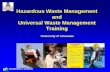 Hazardous Waste Management and Universal Waste Management Training