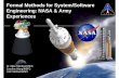 Formal Methods for System/Software Engineering: NASA & Army