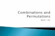 Combinations and Permutations - University of Northern Colorado