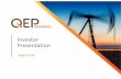QEP 2Q 2019 Investor Relations Slides - FINAL