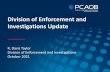 Division of Enforcement and Investigations Update