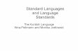 Standard Languages and Language Standards