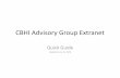 CBHI Advisory Group Extranet - Health Solutions Community
