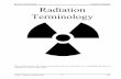 Reactor Concepts Manual Radiation Terminology Radiation Terminology