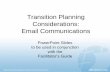Transition Planning Considerations: Email Communications