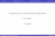 Introduction to Combinatorial Algorithms - University of Ottawa