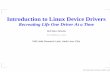 Introduction to Linux Device Drivers