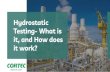 Hydrostatic Testing- What is it, and How does it work?