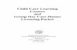 Child Learning Centers and Group Care Homes Licensing Packet