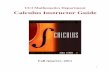UCI Mathematics Department Calculus Instructor Guide