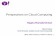 Perspectives on Cloud Computing - University of Washington