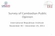 Survey of Cambodian Public Opinion