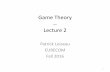 Game Theory -- Lecture 2 - EURECOM