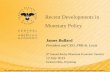 Recent Developments in Monetary Policy - Economic Research