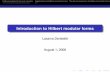 Introduction to Hilbert modular forms - University of Washington