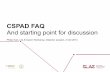 CSPAD FAQ - SLACPortalWelcomePage