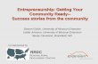 Entrepreneurship: Getting Your Community Ready-- Success ...