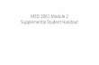MED 2061 Module 2 Supplemental Student Handout