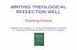 Writing Theological Reflection Well