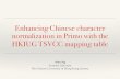 Enhancing Chinese character normalization in Primo with ...