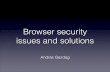 Browser security issues and solutions
