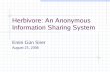 Herbivore: An Anonymous Information Sharing System