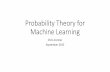 Probability Basics for Machine Learning - nlp.jbnu.ac.kr