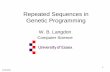 Repeated Sequences in Genetic Programming