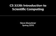 CS 3220: Introduction to Scientific Computing