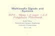 Multimedia Signals and Systems MP3 - Mpeg 1,2 layer 1,2,3 Polyphase Filterbank