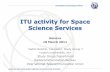 ITU activity for Space Science Services - United Nations