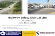 Highway Safety Manual Lite - Civil and Environmental Engineering