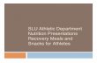 SLU Athletic Department Nutrition Presentations Recovery Meals