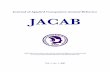 Journal of Applied Companion Animal Behavior JACAB