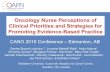 Oncology Nurse Perceptions of Clinical Priorities and Strategies for