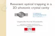 Resonant optical trap in a photonic crystal cavity -