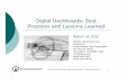 Digital Dashboards: Best Practices and Lessons Learned