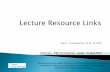 Lecture Resource Links