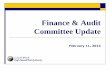 Finance & Audit Committee Update